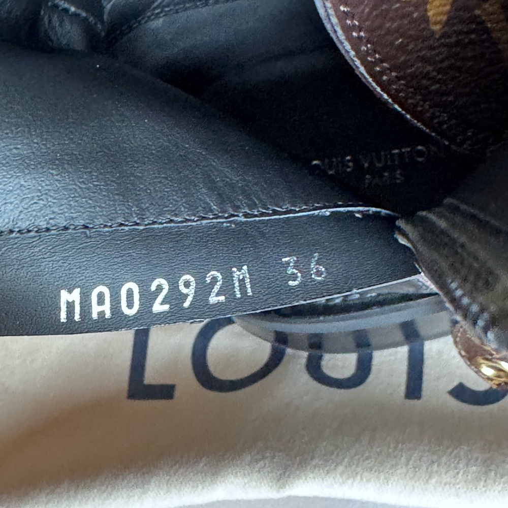 LOUIS VUITTON Calfskin Monogram Wonderland Ranger Boots sz 36 100% authentic - Picture 8 of 10